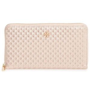 NWT Marion Embossed Zip Continental Wallet Rose
